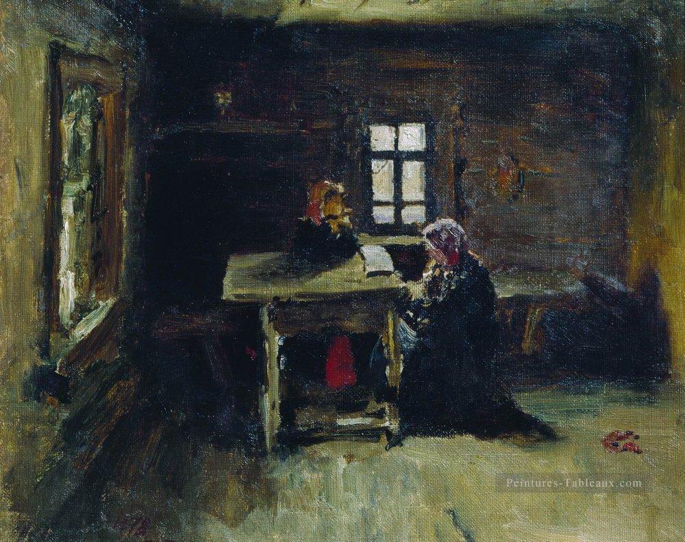 dans la cabane 1878 Ilya Repin Peintures à l'huile